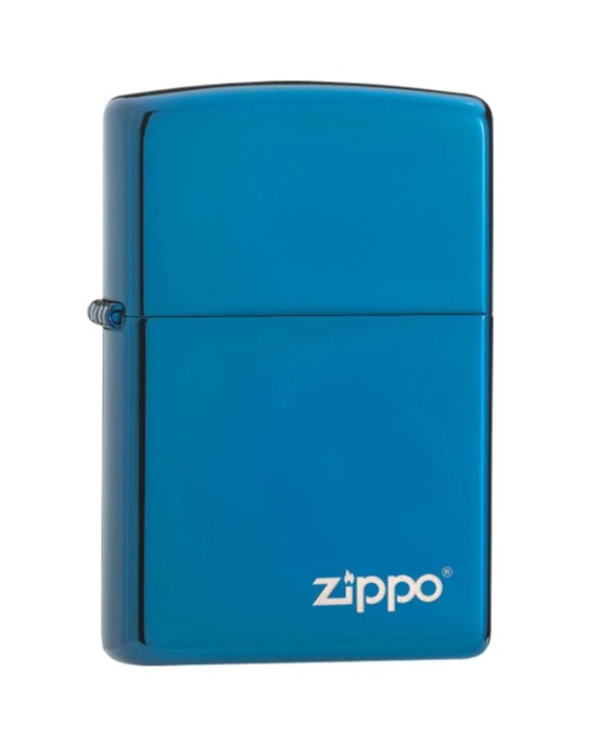 High Polish Blue Zippo Logo 