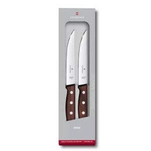 5.1120.2RADG	Wood, Steakmesser-Set, 2-tlg, mod. Kiefer, Geschenkschachtel