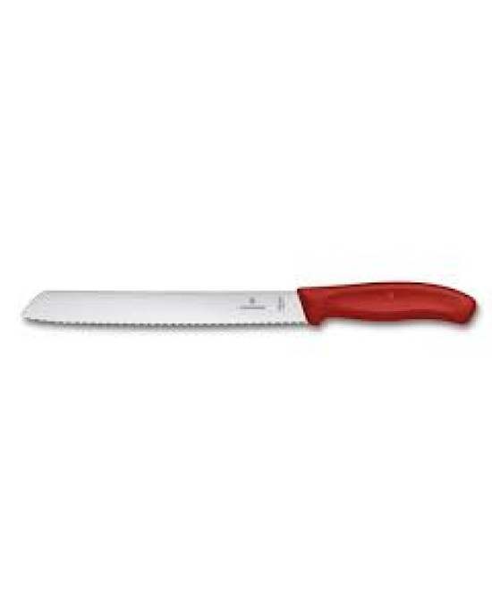 6.8631.21B	Swiss Classic, Brotmesser, 21cm, Wellen, rot, B