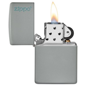 49452ZL FLAT GREY ZIPPO LOGO