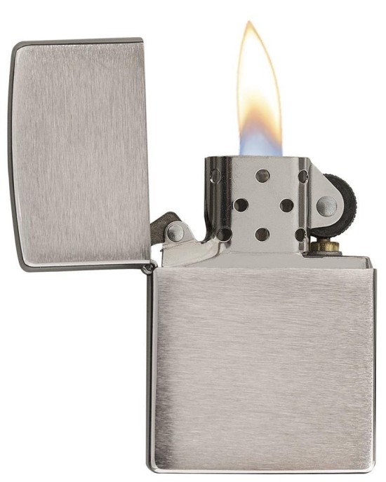 Zippo 200 Classic Brushed Chrome Windproof Lighter 