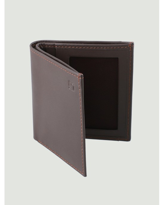 COMPACT BI-FOLD WALLET WITH ID WINDOW