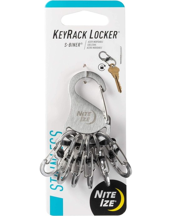 Nite Ize KLK-11-R3 9001204 KeyRack Locker Steel, Carabiner