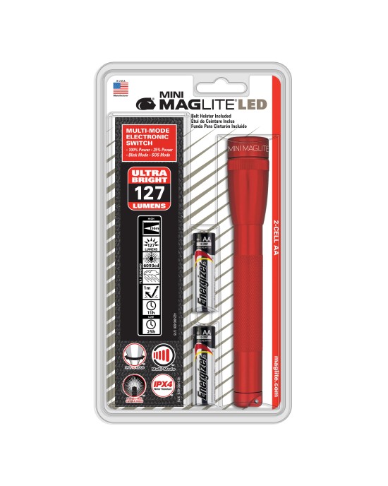 Mini Maglite LED Flashlight (RED)