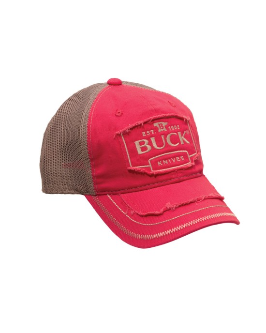 Ladies Hat - Pink and Gray Mesh