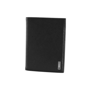 OSLO BLACK PASSPORT LEATHER COVER - BLACK 